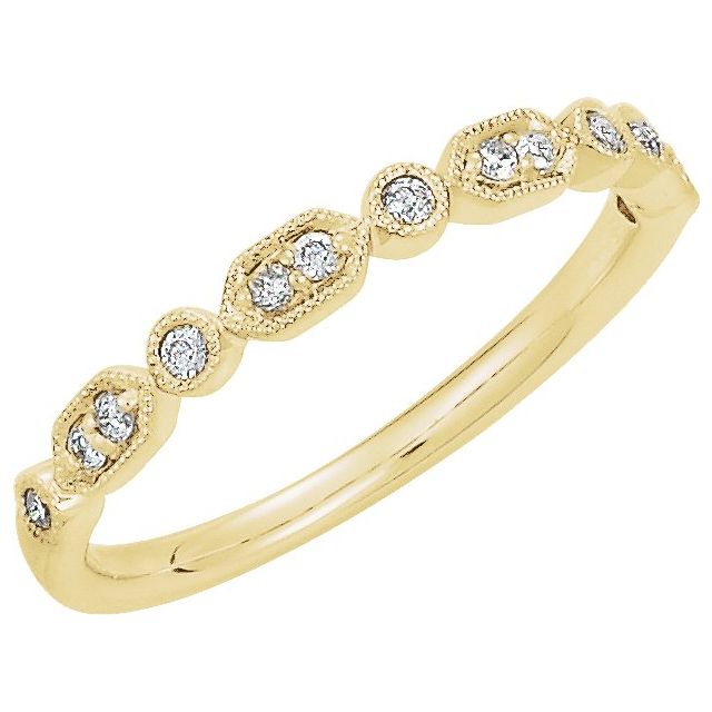 Round 1/8 CTW Natural Diamond Stackable Ring
