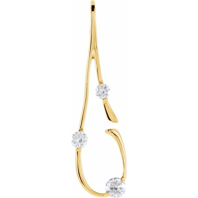 1/2 CTW Natural Diamond Freeform Pendant