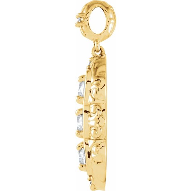 Round 1/4 CTW Natural Diamond Pendant
