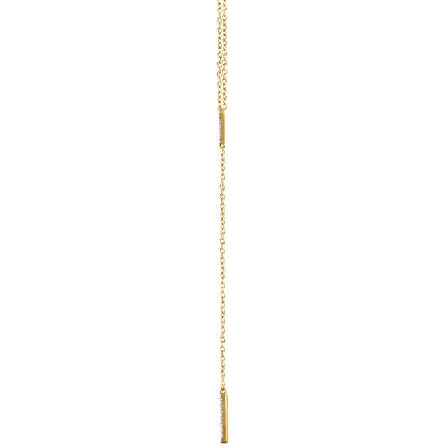 1/6 CTW Natural Diamond Triangle & Bar Y Necklace