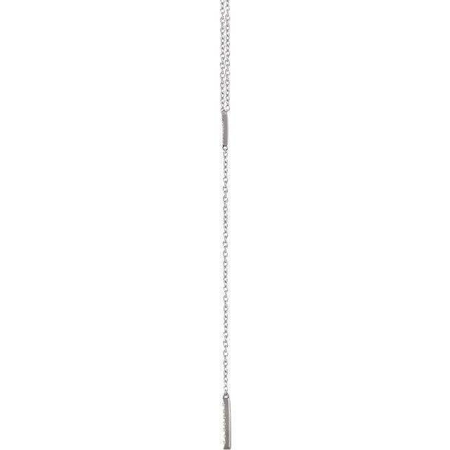 1/6 CTW Natural Diamond Triangle & Bar Y Necklace