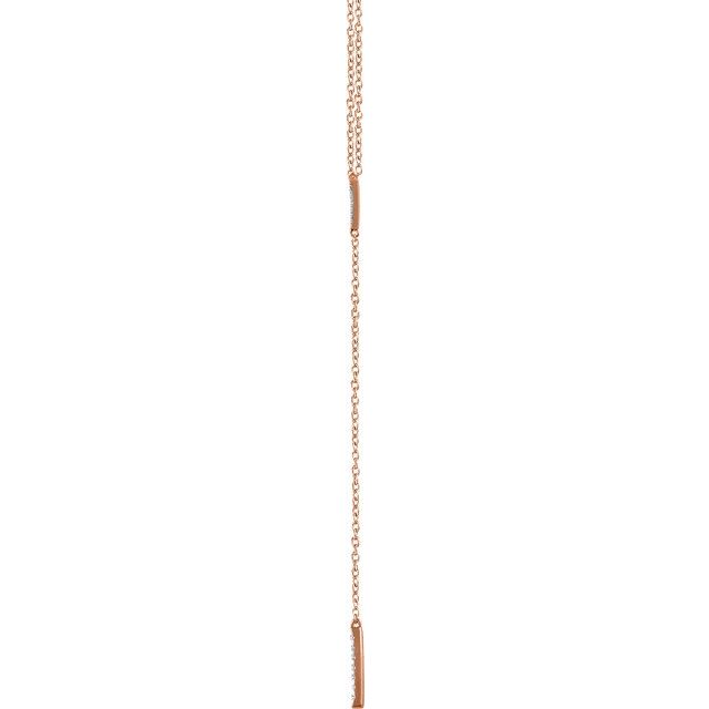 1/6 CTW Natural Diamond Triangle & Bar Y Necklace