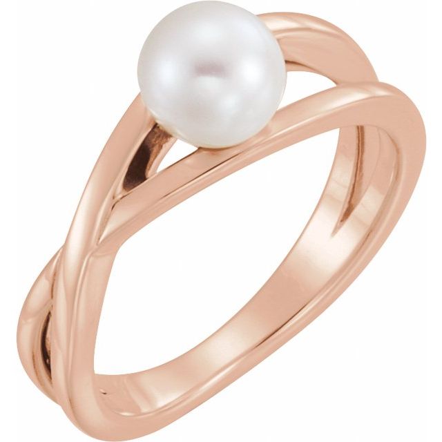 Cultured White Freshwater Pearl Ring