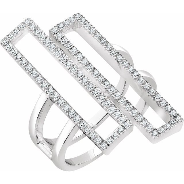 1/2 CTW Natural Diamond Geometric Ring