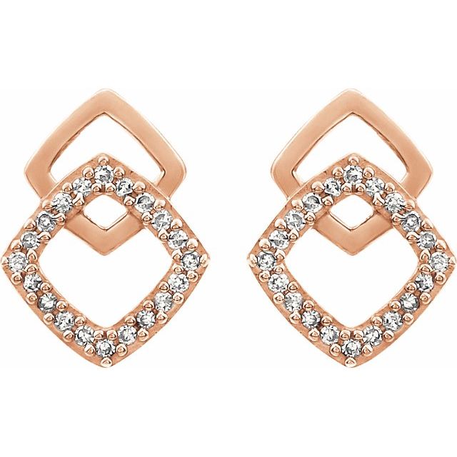 Round 1/10 CTW Natural Diamond Geometric Earrings