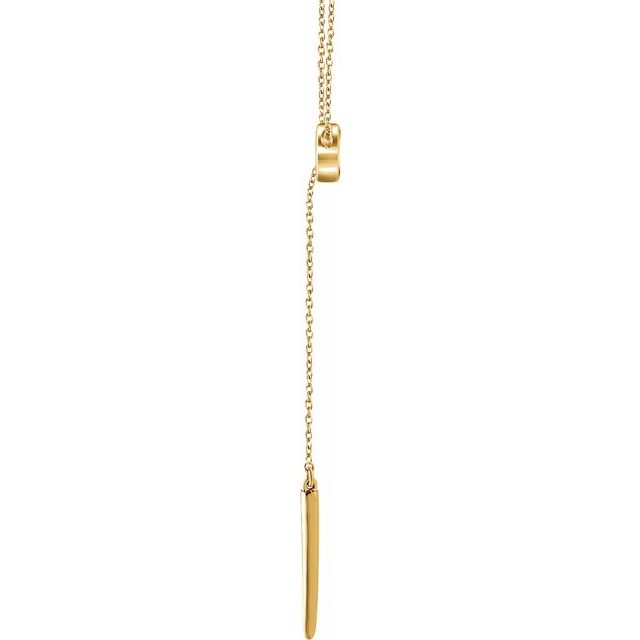 Circle and Bar "Y" Necklace