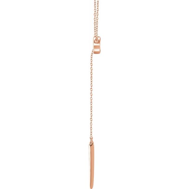 Circle and Bar "Y" Necklace