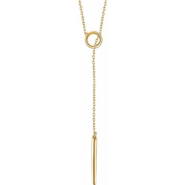 Circle and Bar "Y" Necklace