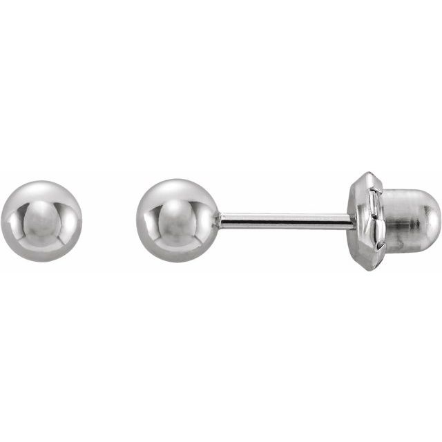 Stainless Steel 3mm Ball Stud Piercing Earrings