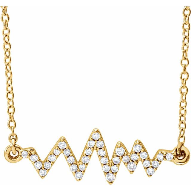Round 1/6 CTW Natural Diamond Heartbeat Necklace