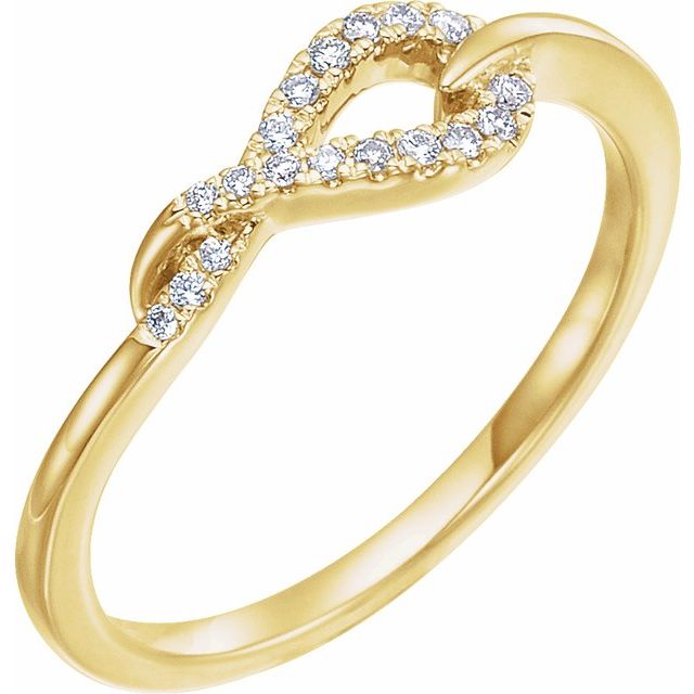 1/10 CTW Natural Diamond Knot Ring