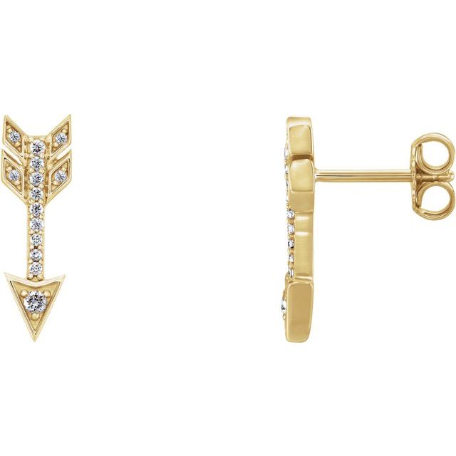 Round 1/6 CTW Natural Diamond Arrow Earrings