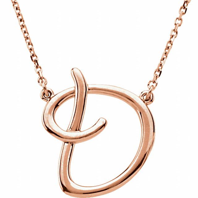 Script Initial A Necklace
