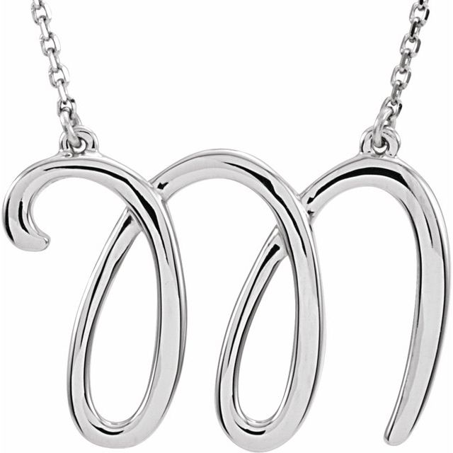 Script Initial A Necklace