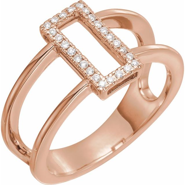 .10 CTW Natural Diamond Geometric Ring