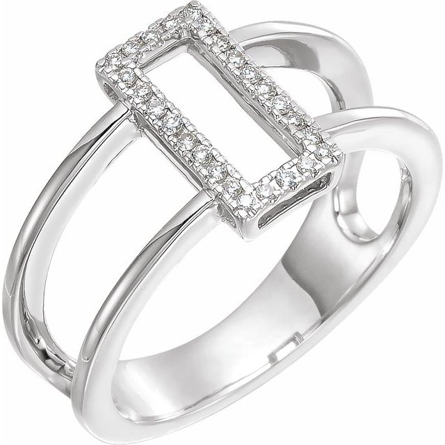 .10 CTW Natural Diamond Geometric Ring