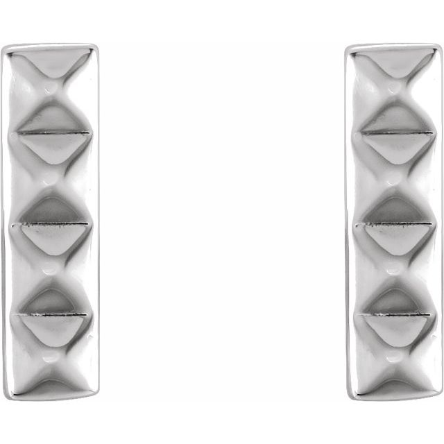 Pyramid Bar Earrings