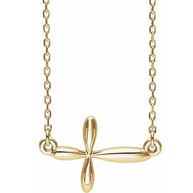 Sideways Cross Necklace