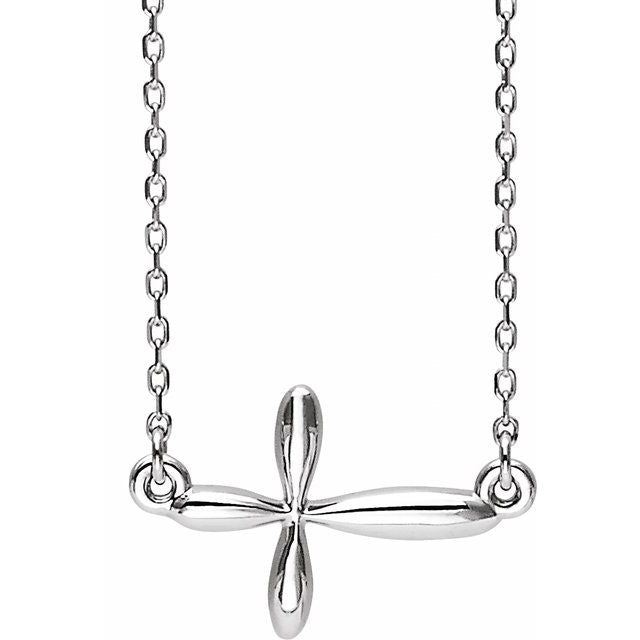 Sideways Cross Necklace