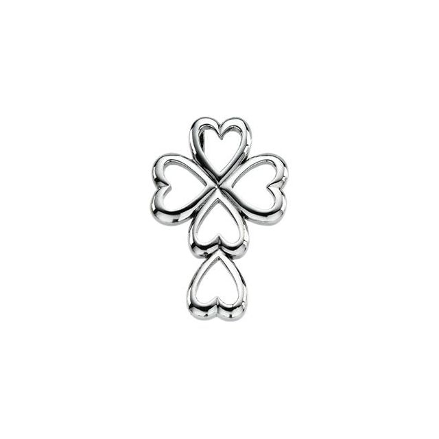 28.75x20mm Heart Cross Pendant