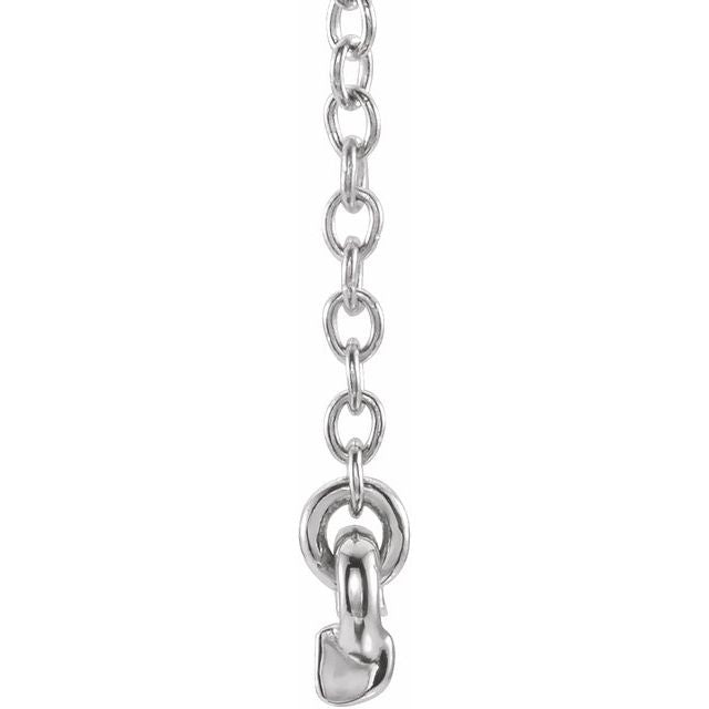 Round .07 CTW Petite Natural Diamond Bar Necklace