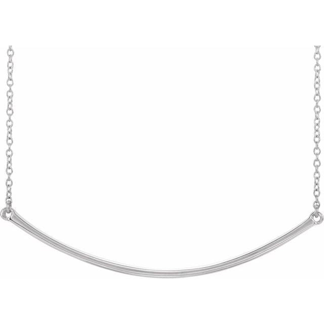 Curved 22" Bar Necklace