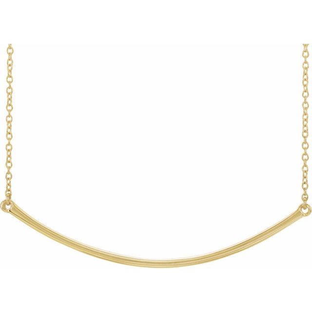 Curved 22" Bar Necklace