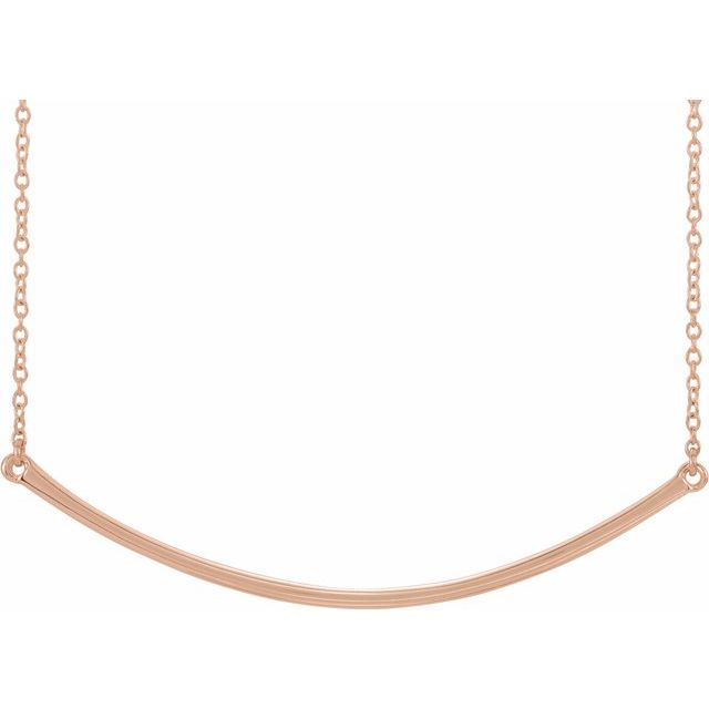 Curved 22" Bar Necklace