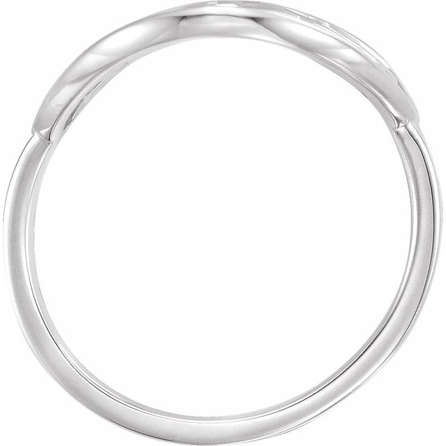 Round .06 CTW Natural Diamond Scroll Ring