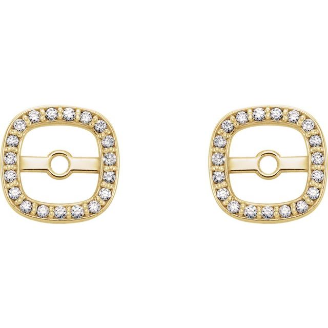 .08 CTW Natural Diamond Halo-Style Earring Jackets