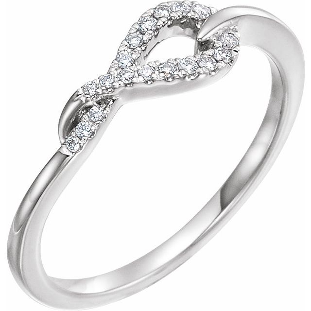 1/10 CTW Natural Diamond Knot Ring