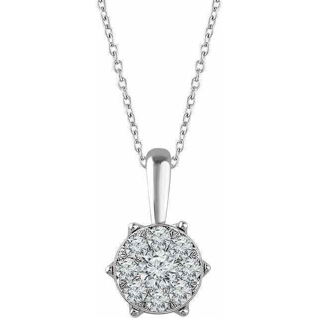 1/3 CTW Natural Diamond Necklace