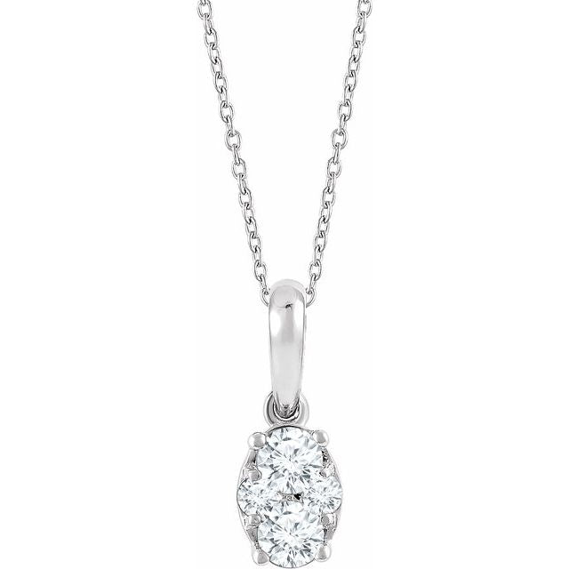 1/3 CTW Natural Diamond Necklace