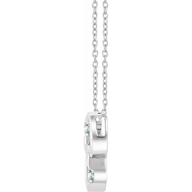 1/10 CTW Natural Diamond Two-Stone Interlocking Circle Necklace