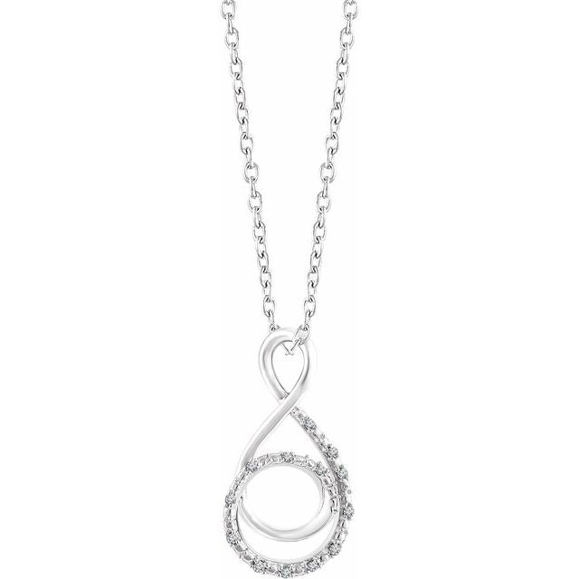 .05 CTW Natural Diamond Freeform Necklace