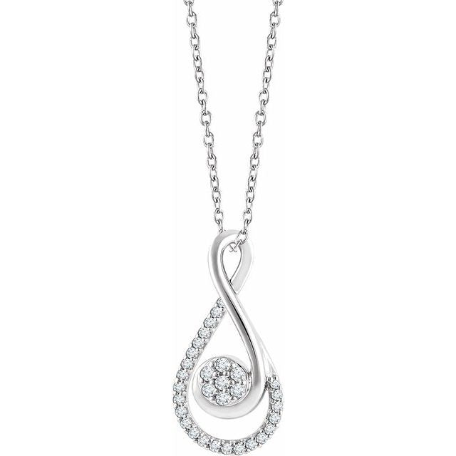 1/5 CTW Natural Diamond Freeform Necklace