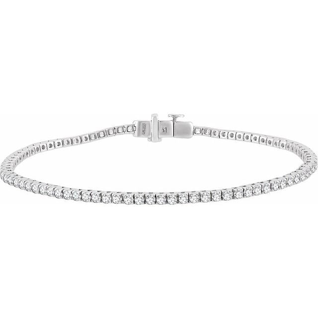 1 3/4 CTW Natural Diamond Line Bracelet