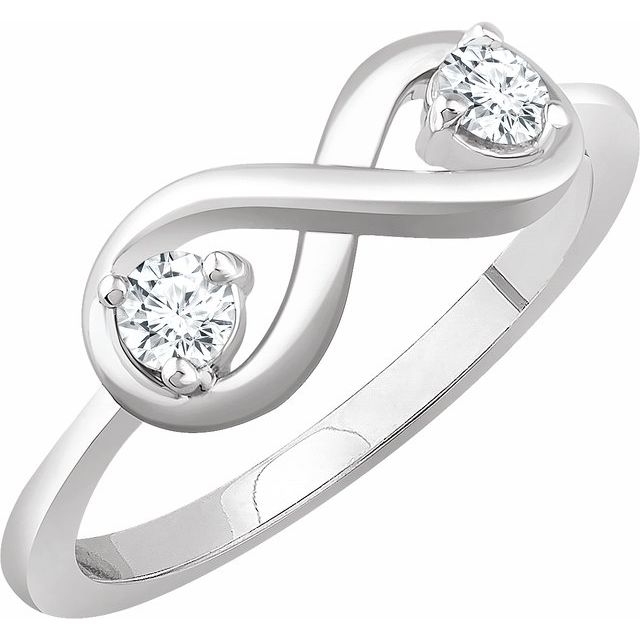 1/4 CTW Natural Diamond Infinity-Inspired Ring