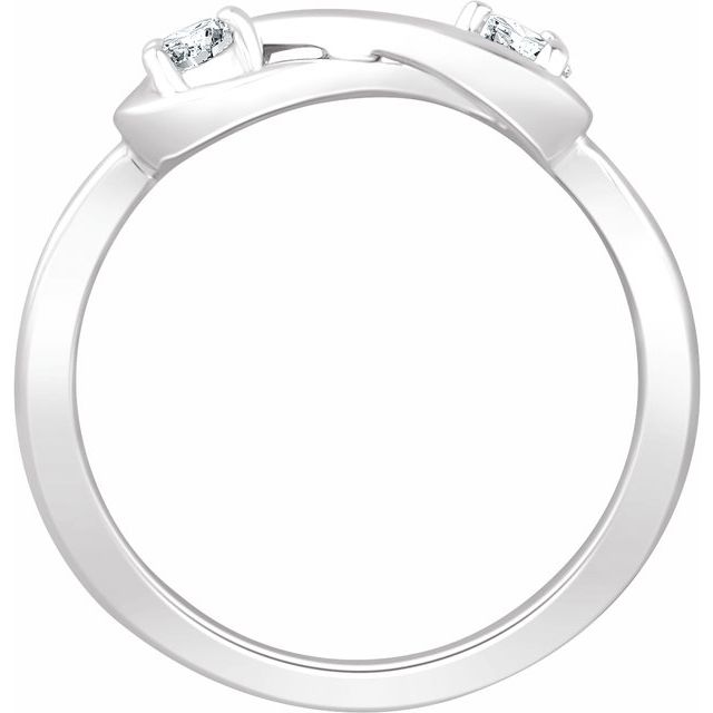 1/4 CTW Natural Diamond Infinity-Inspired Ring