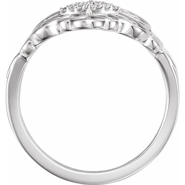 Round 1/10 CTW Natural Diamond Scroll Ring