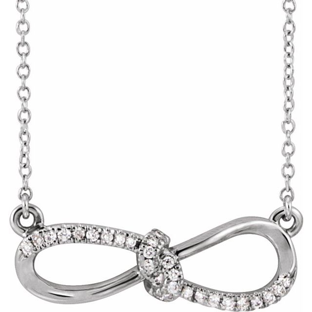 1/8 CTW Natural Diamond Infinity-Inspired Necklace