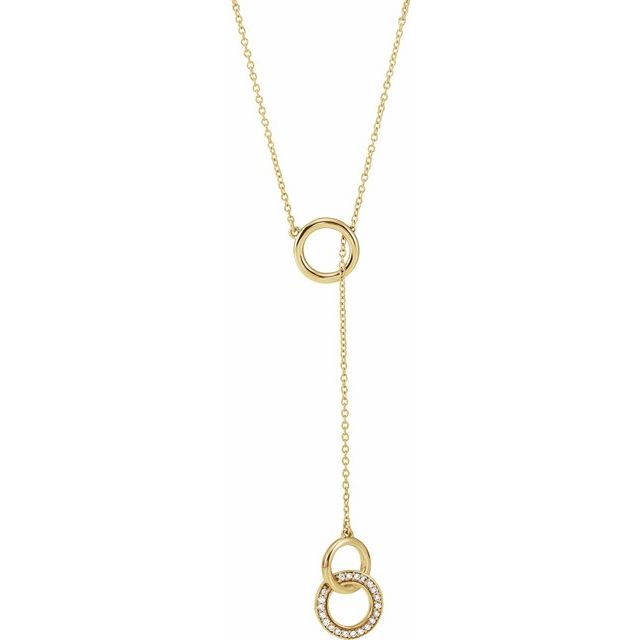 1/10 CTW Natural Diamond Circle Y Necklace