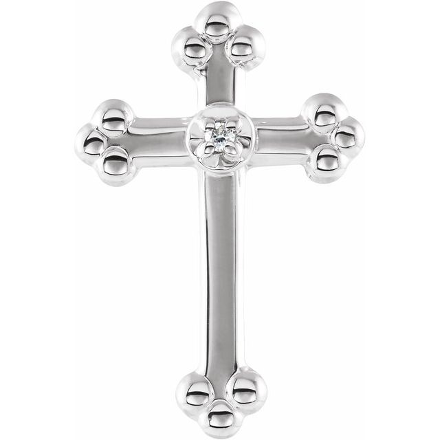 .005 CT Natural Diamond Cross Lapel Pin