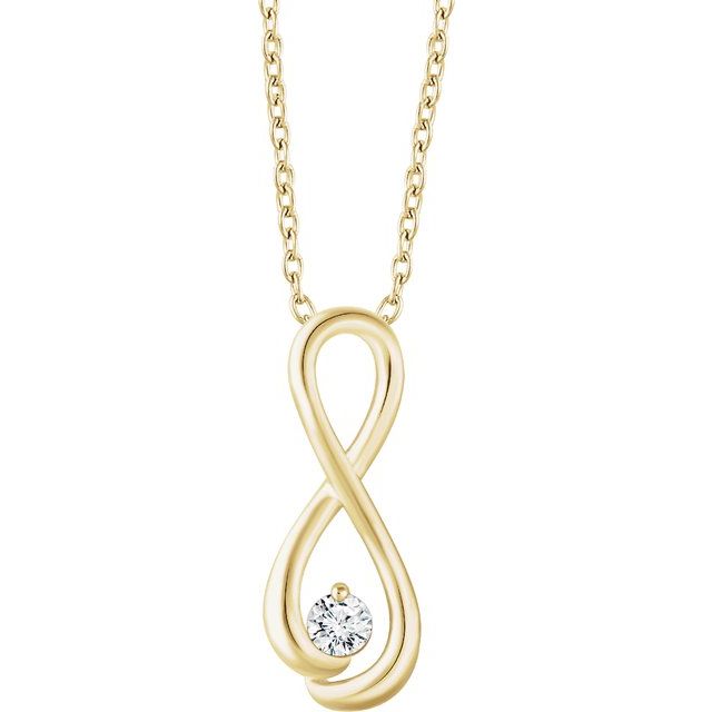 1/6 CTW Natural Diamond Infinity-Inspired Necklace