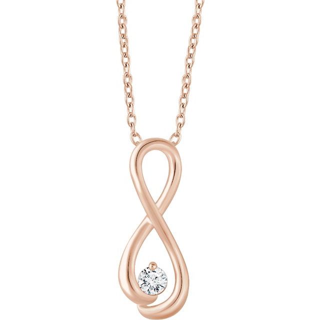 1/6 CTW Natural Diamond Infinity-Inspired Necklace