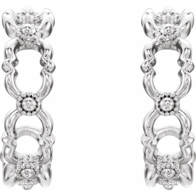 12mm Quatrefoil Hoop Earrings