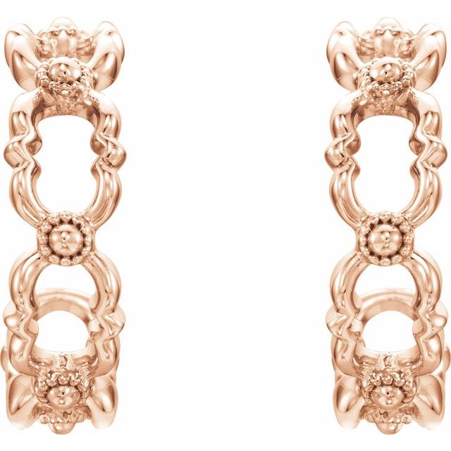 12mm Quatrefoil Hoop Earrings