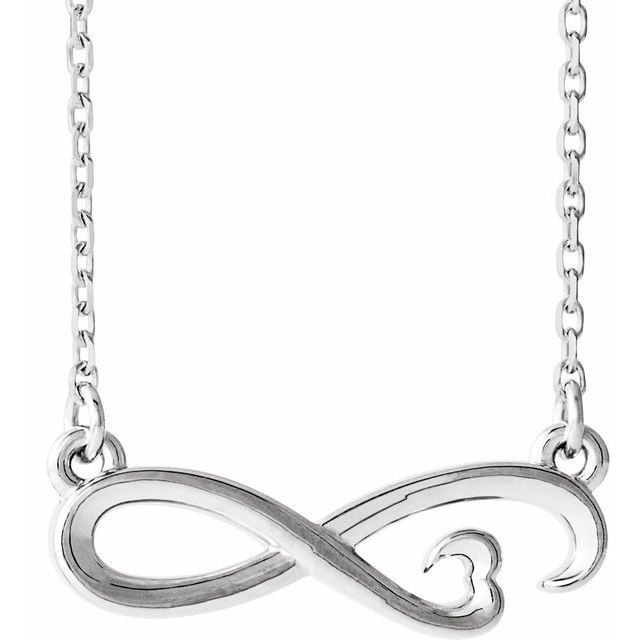 Infinity-Inspired Heart Necklace