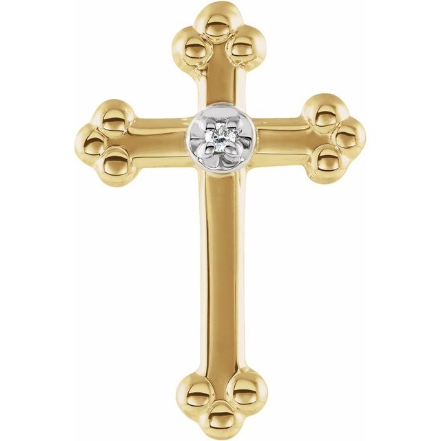 .005 CT Natural Diamond Cross Lapel Pin