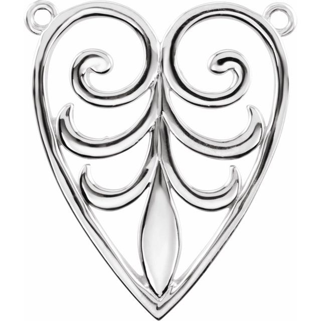 Filigree Heart Necklace Center